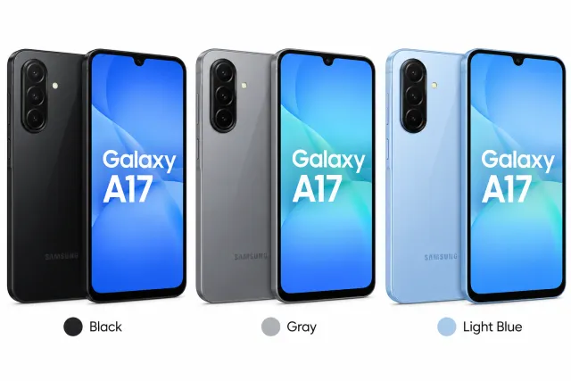 Samsung Galaxy A17 – 4GB RAM, 128GB Storage, 6.7" FHD+ Super AMOLED 90Hz, 50MP OIS Triple Camera, 5,000mAh, 25W Fast Charging, IP54 – Black, Gray, Light Blue