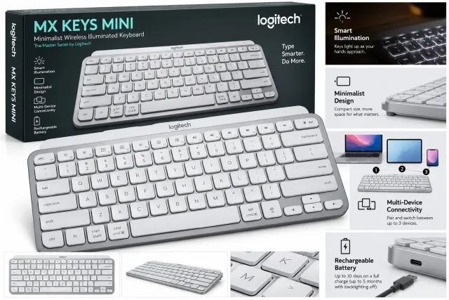 Logitech MX Keys Mini Keyboard Pale Gray | Price Kenya