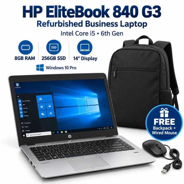 HP EliteBook 840 G3 – Intel Core i5 6th Gen