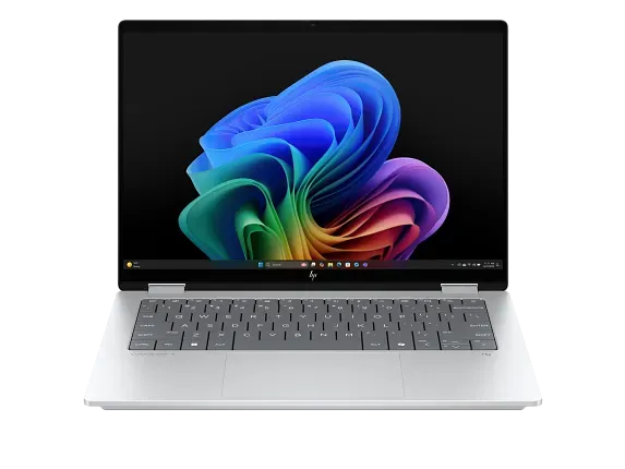 HP OmniBook X Flip 2-in-1 Laptop Next Gen AI 14-fm0047nr 14", Touch screen, Windows 11 Home,  Intel® Core™ Ultra 7, 16GB RAM, 1 TB SSD, 2K, Glacier silver